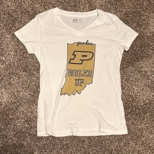 Russell Athletic White Purdue Graphic Tee
